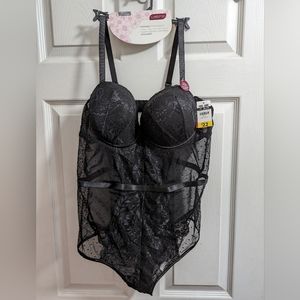 Black lingerie bodysuit 2X